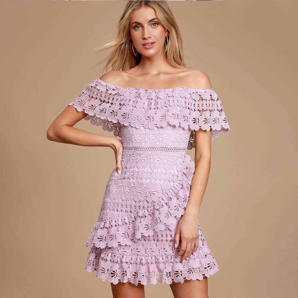 Lulu’s Lavender Lace Dress